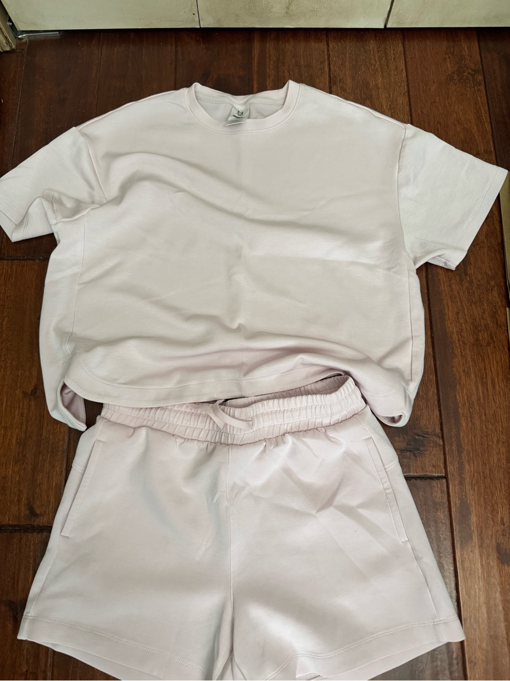 Light Pink Women’s Athletic Short Set — Members Mark
